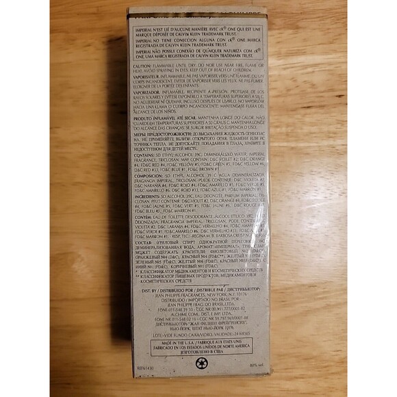 Imperial By Jean Philippe cK One By Calvin Klein Women 3 Oz Vintage Bottle NEW - Picture 3 of 7